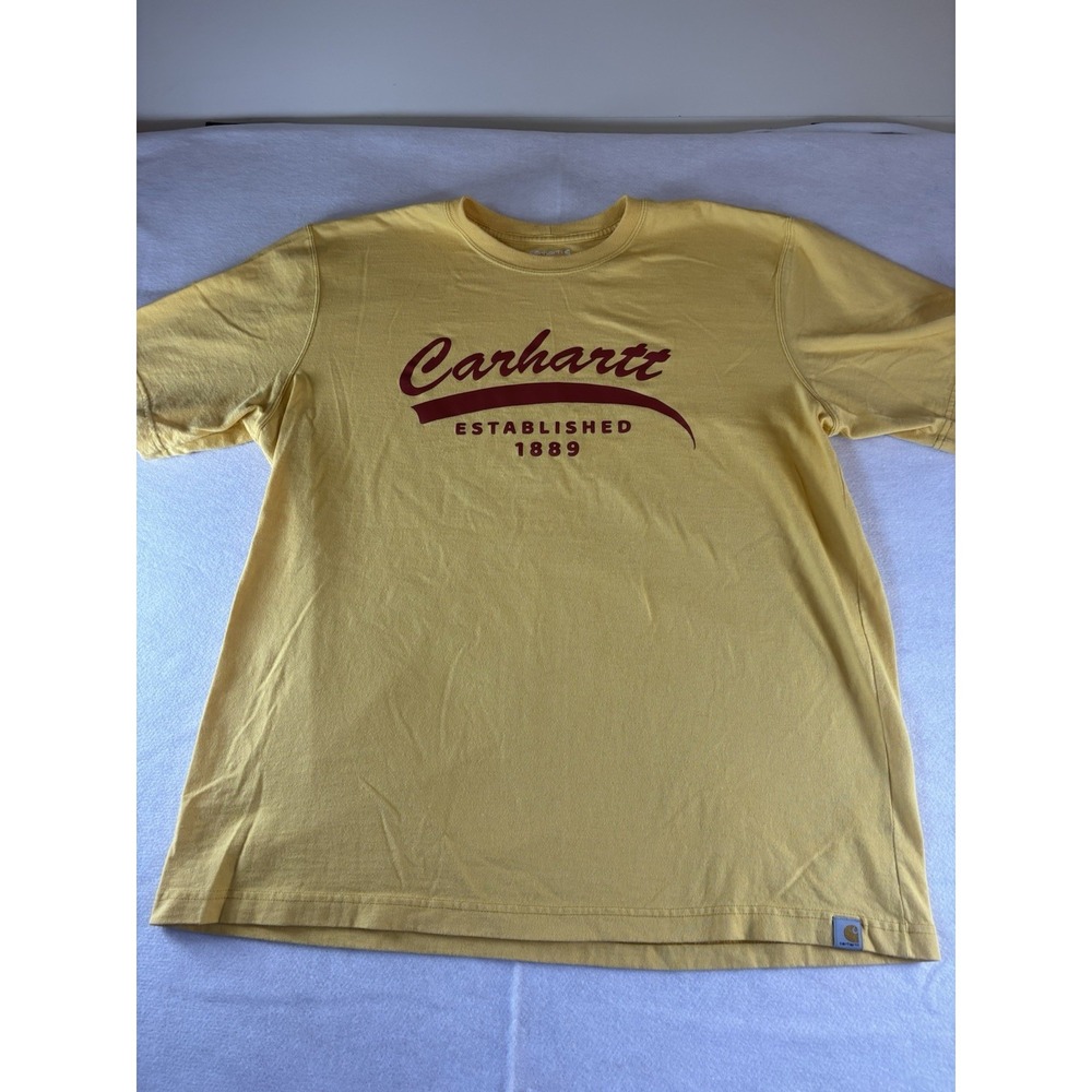 Carhartt Tee Shirt T Yellow Relaxed Fit Mens XL Athletic Casual Workwear